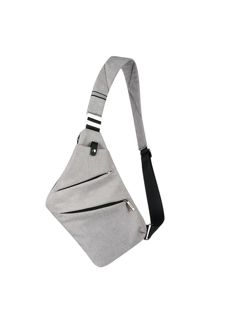 SYOSI Anti-theft Men's Sling Crossbody Bag - Lightweight Shoulder Travel Bag with Casual Design - Secure & Stylish for Everyday Use(Grey) - Image 1